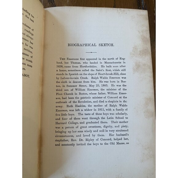 Emersons Complete Poems Vintage Hardcover Book 1904 - Picture 9 of 11